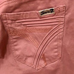 Pink Seven Skin-Fit denim skinny jeans
